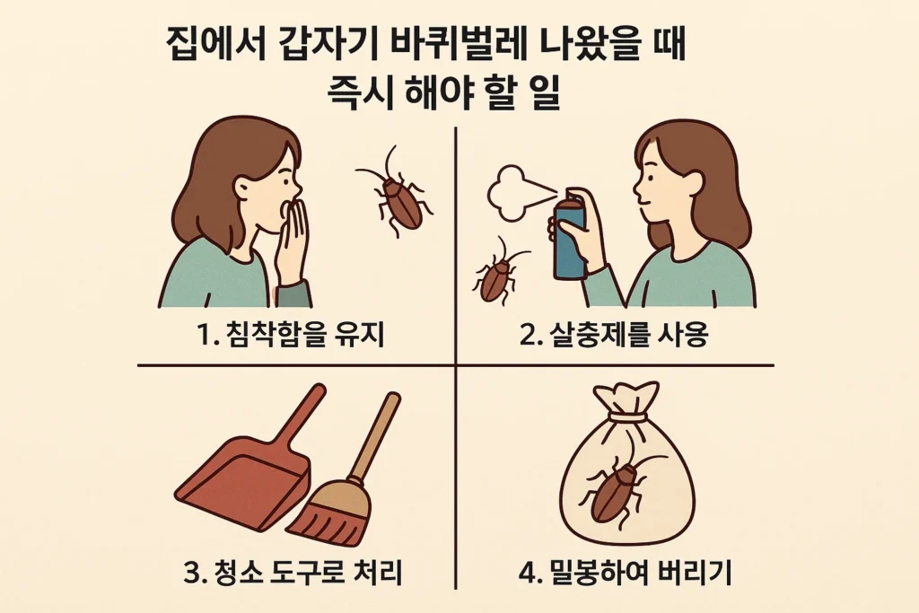 집에서 갑자기 바퀴벌레 나왔을 때 즉시 해야 할 일