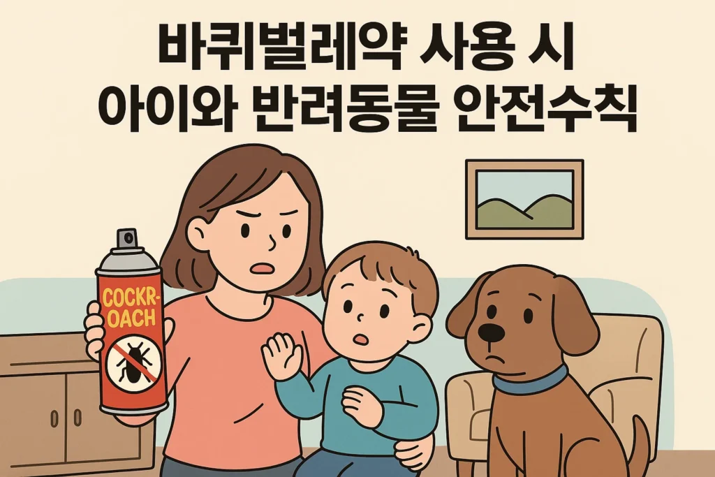 바퀴벌레약 사용 시 아이와 반려동물 안전수칙