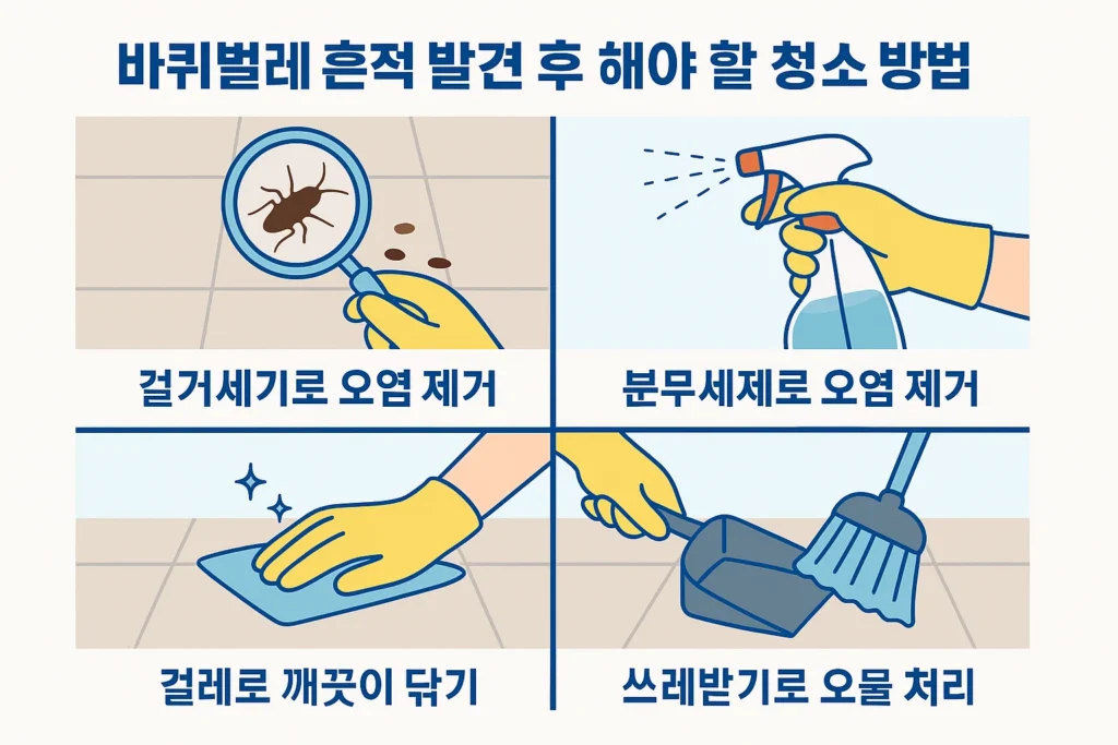 바퀴벌레 흔적 발견 후 해야 할 청소 방법