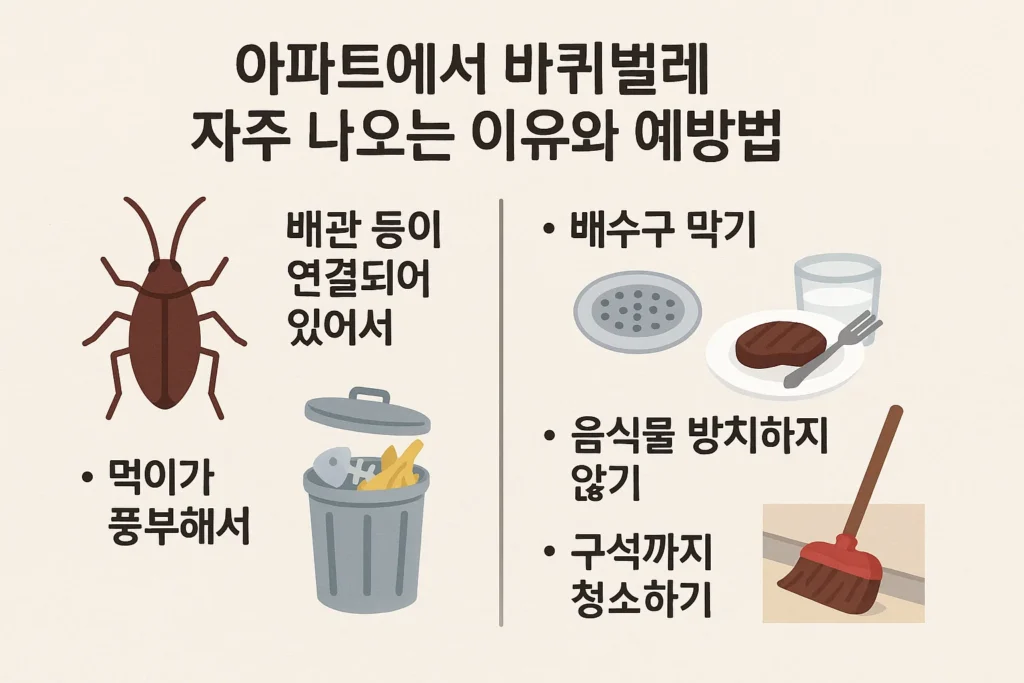 아파트에서 바퀴벌레 자주 나오는 이유와 예방법
