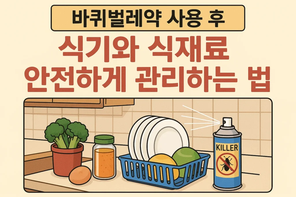 바퀴벌레약 사용 후 식기와 식재료 안전하게 관리하는 법