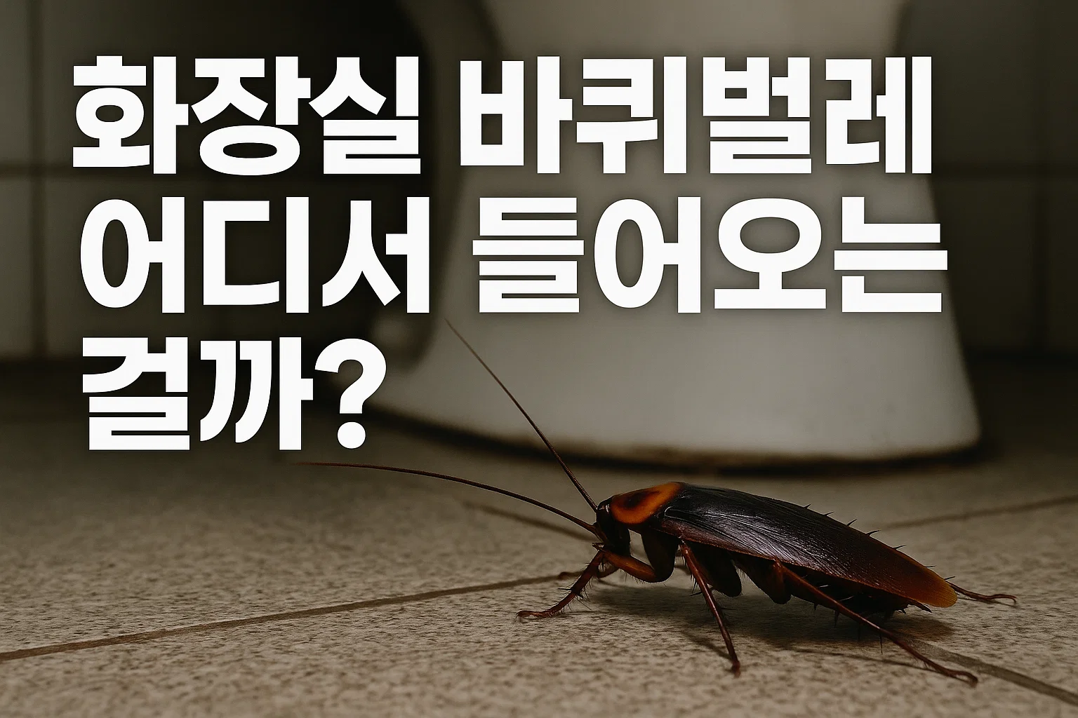 화장실 바퀴벌레, 어디서 들어오는 걸까?