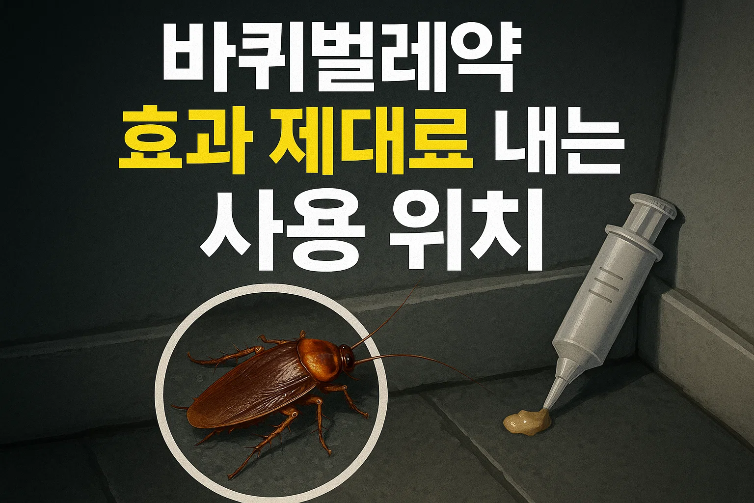 바퀴벌레약 효과 제대로 내는 사용 위치