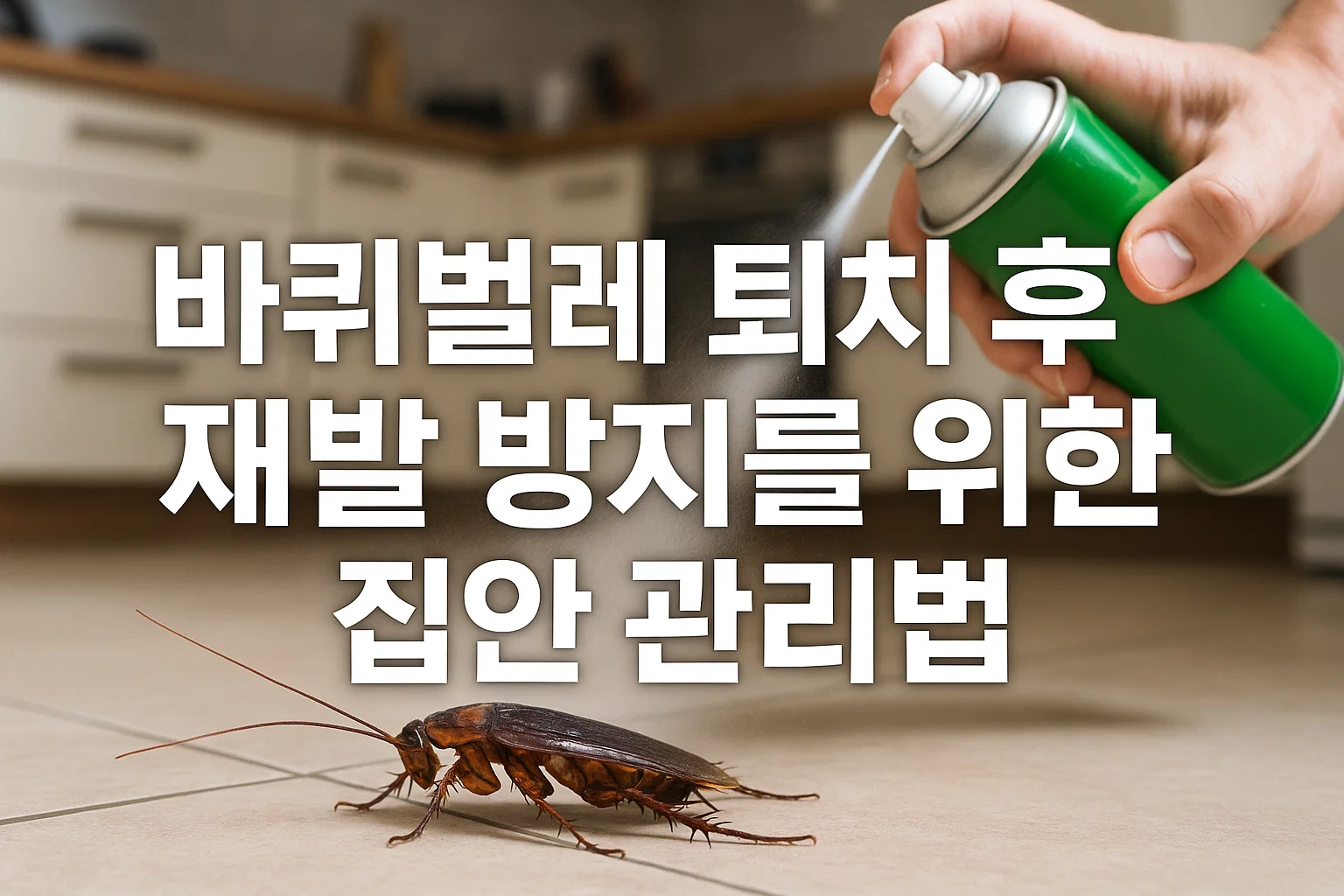 바퀴벌레 퇴치 후 재발 방지를 위한 집안 관리법