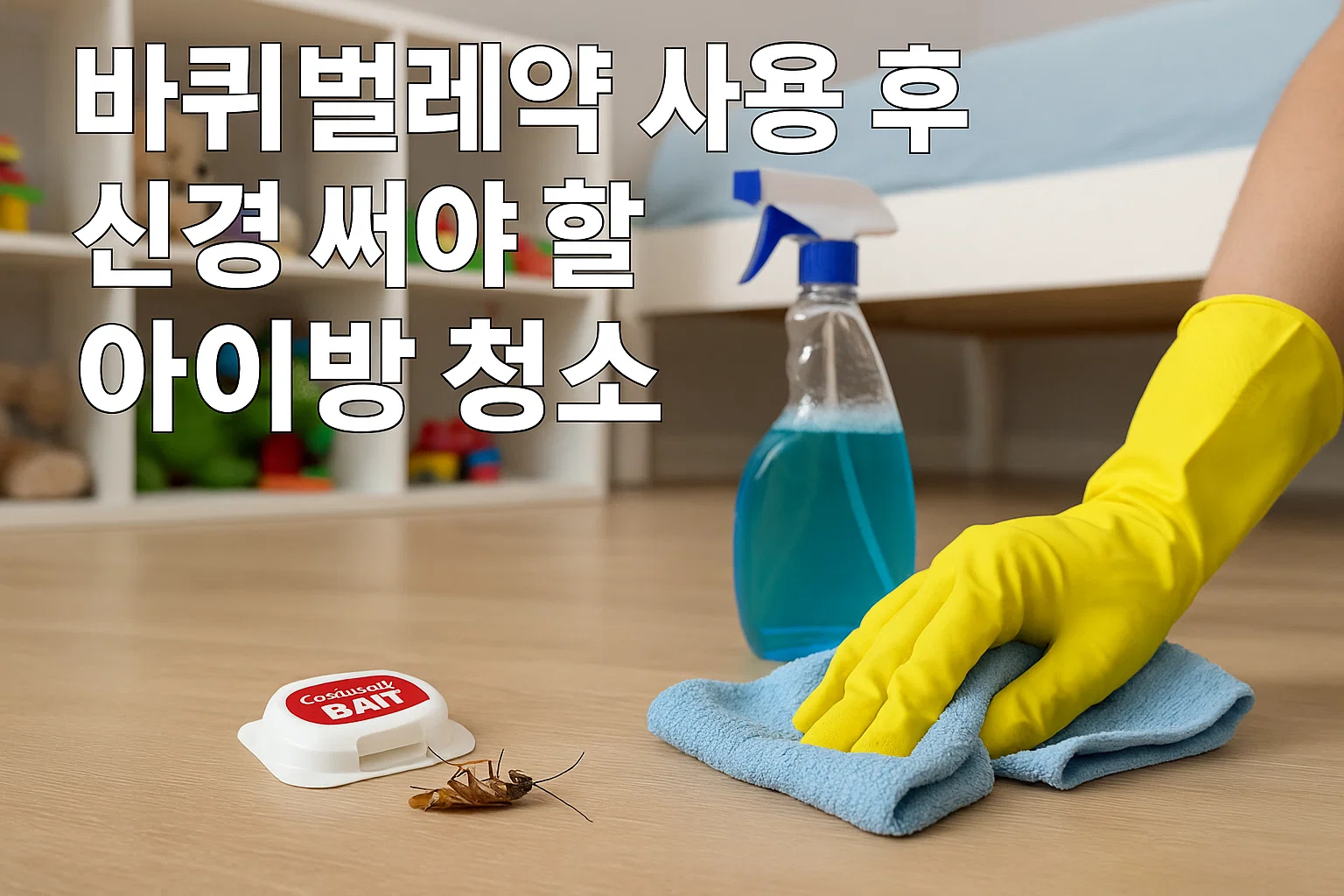 바퀴벌레약 사용 후 신경 써야 할 아이방 청소