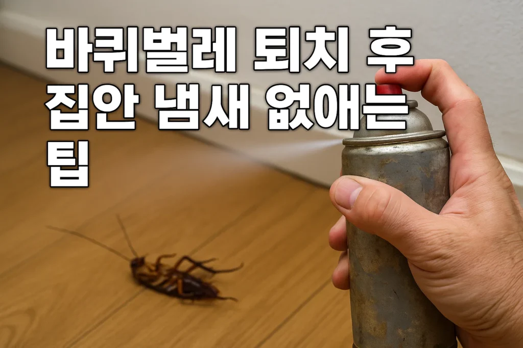 바퀴벌레 퇴치 후 집안 냄새 없애는 팁