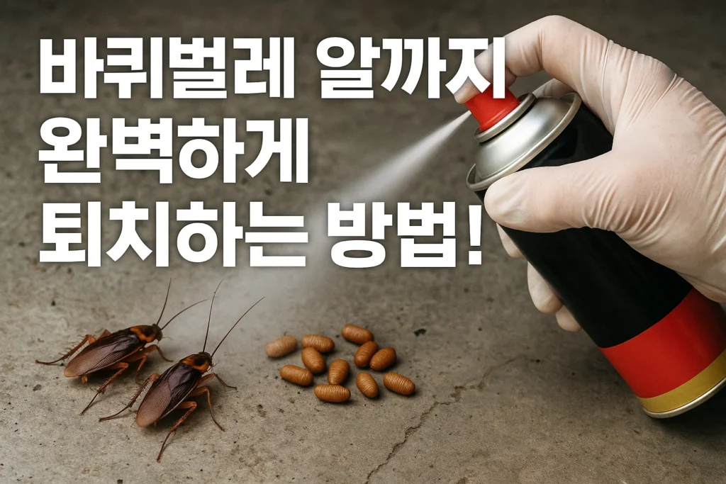 바퀴벌레 알까지 완벽하게 퇴치하는 방법