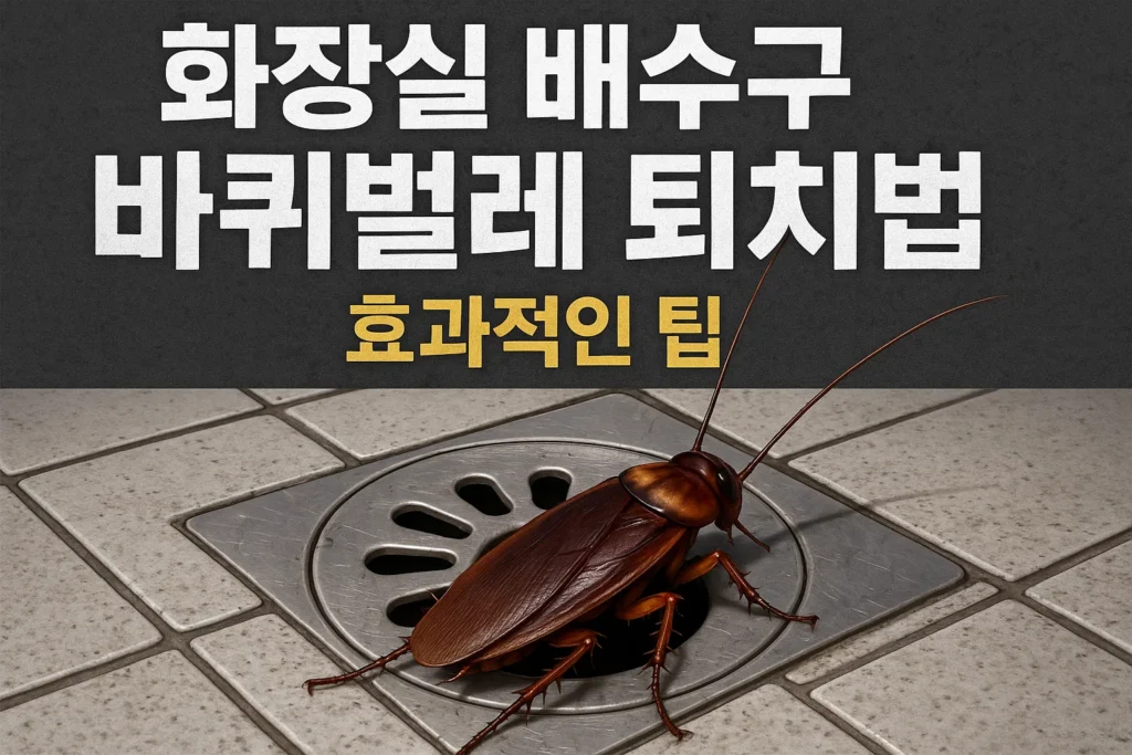 화장실 배수구 바퀴벌레 퇴치법, 효과적인 팁