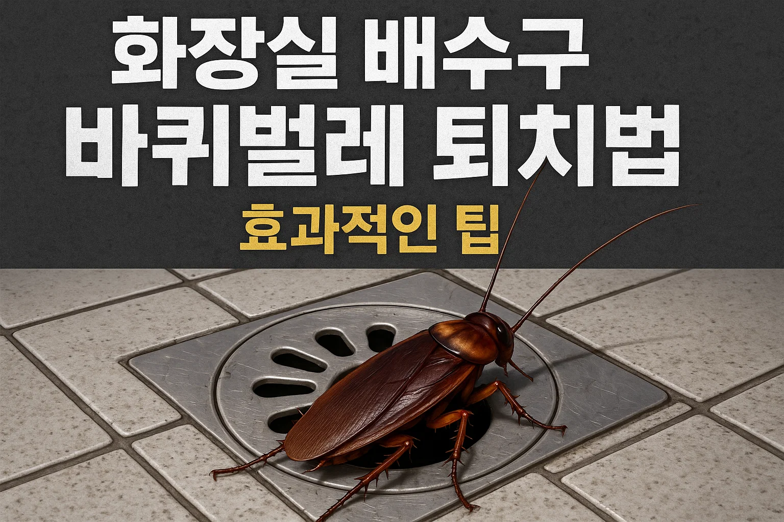 화장실 배수구 바퀴벌레 퇴치법, 효과적인 팁