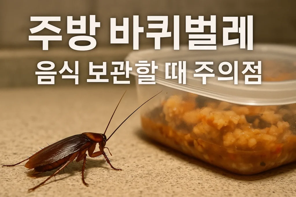 주방 바퀴벌레, 음식 보관할 때 주의점
