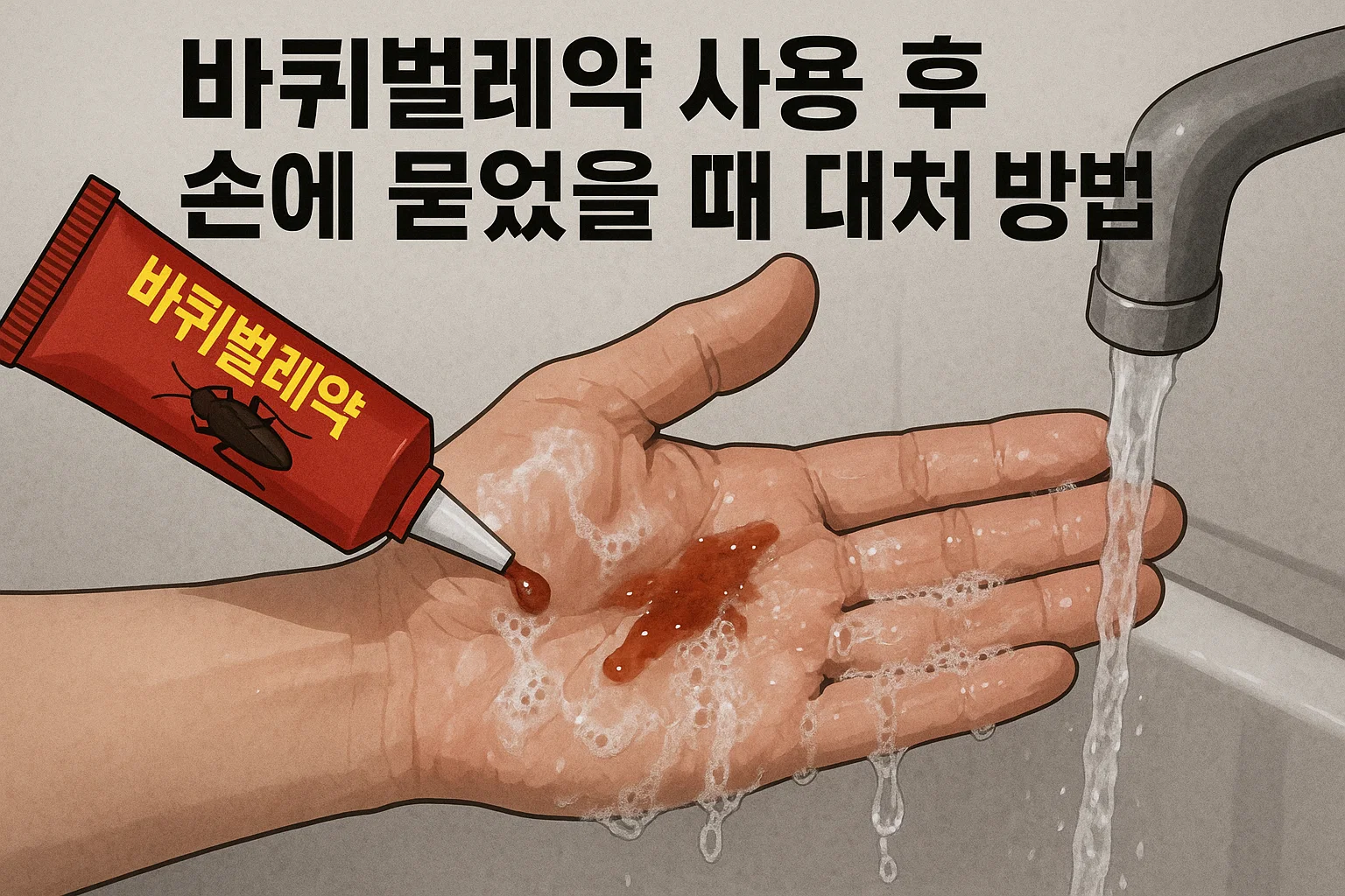 바퀴벌레약 사용 후 손에 묻었을 때 대처 방법