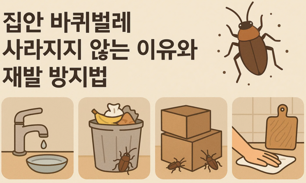 집안 바퀴벌레 사라지지 않는 이유와 재발 방지법