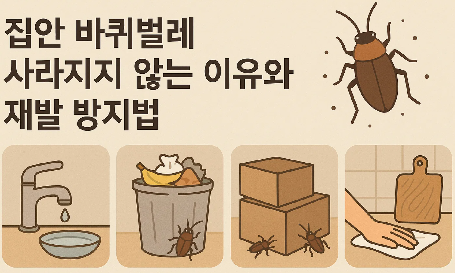 집안 바퀴벌레 사라지지 않는 이유와 재발 방지법