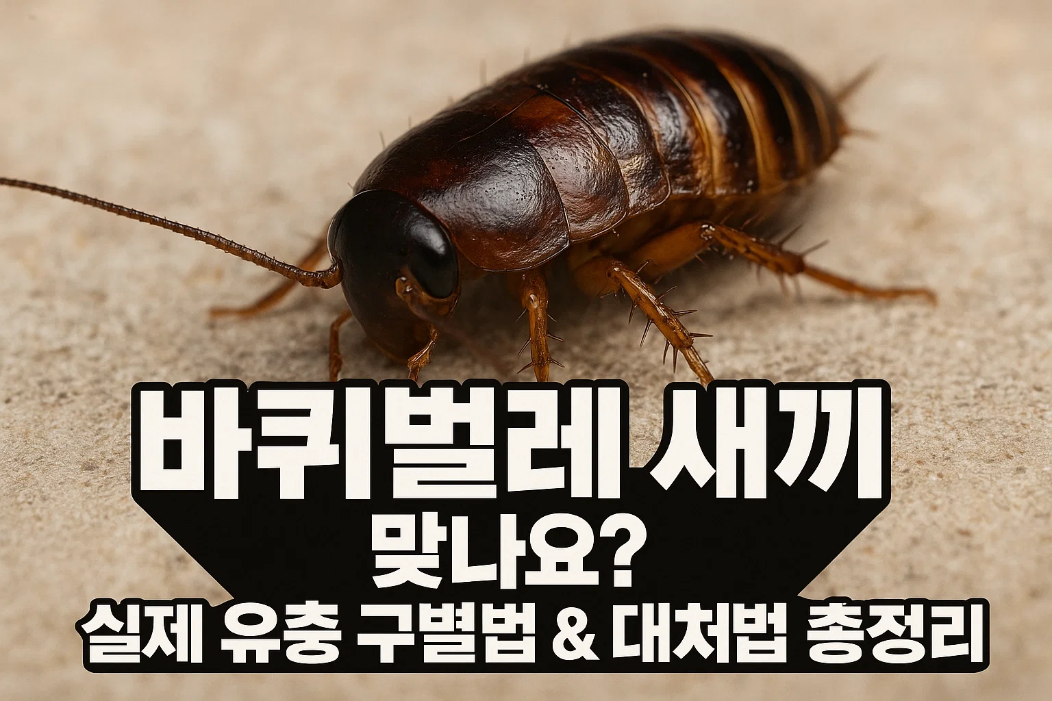 바퀴벌레 새끼 맞나요? 실제 유충 구별법 & 대처법 총정리