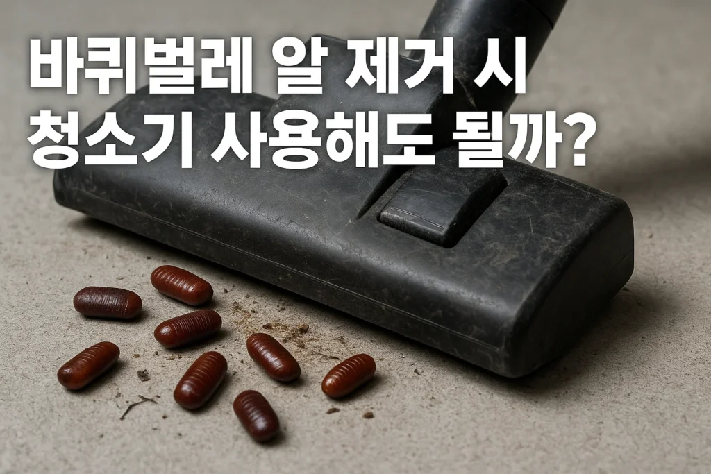 바퀴벌레 알 제거 시 청소기 사용해도 될까?