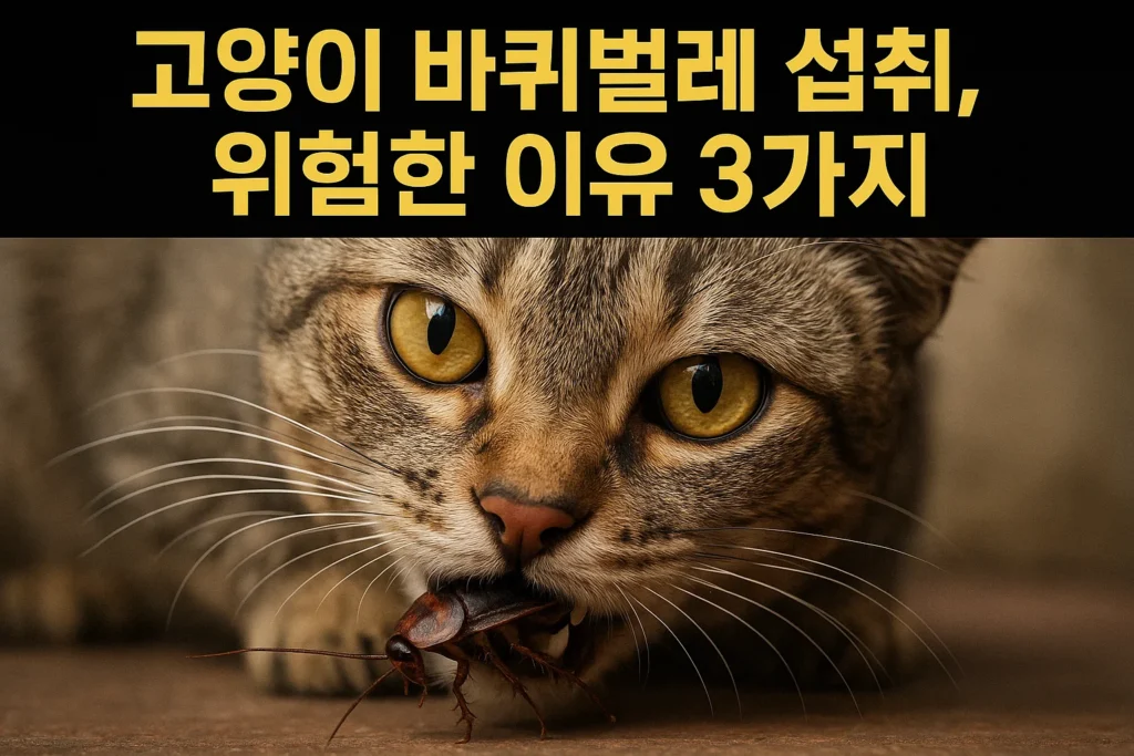 고양이 바퀴벌레 섭취, 위험한 이유 3가지